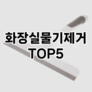 [리뷰보셈] 화장실물기제거 추천 순위 TOP5 구매가이드