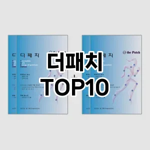 더패치 추천 순위 TOP10 구매 가이드 12월 5주차